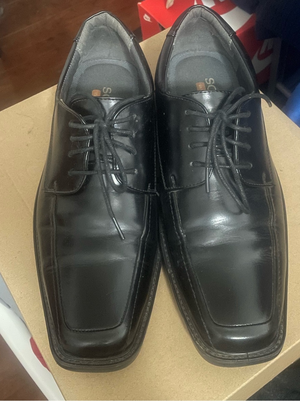 Black Leather dress shoes size 9.5